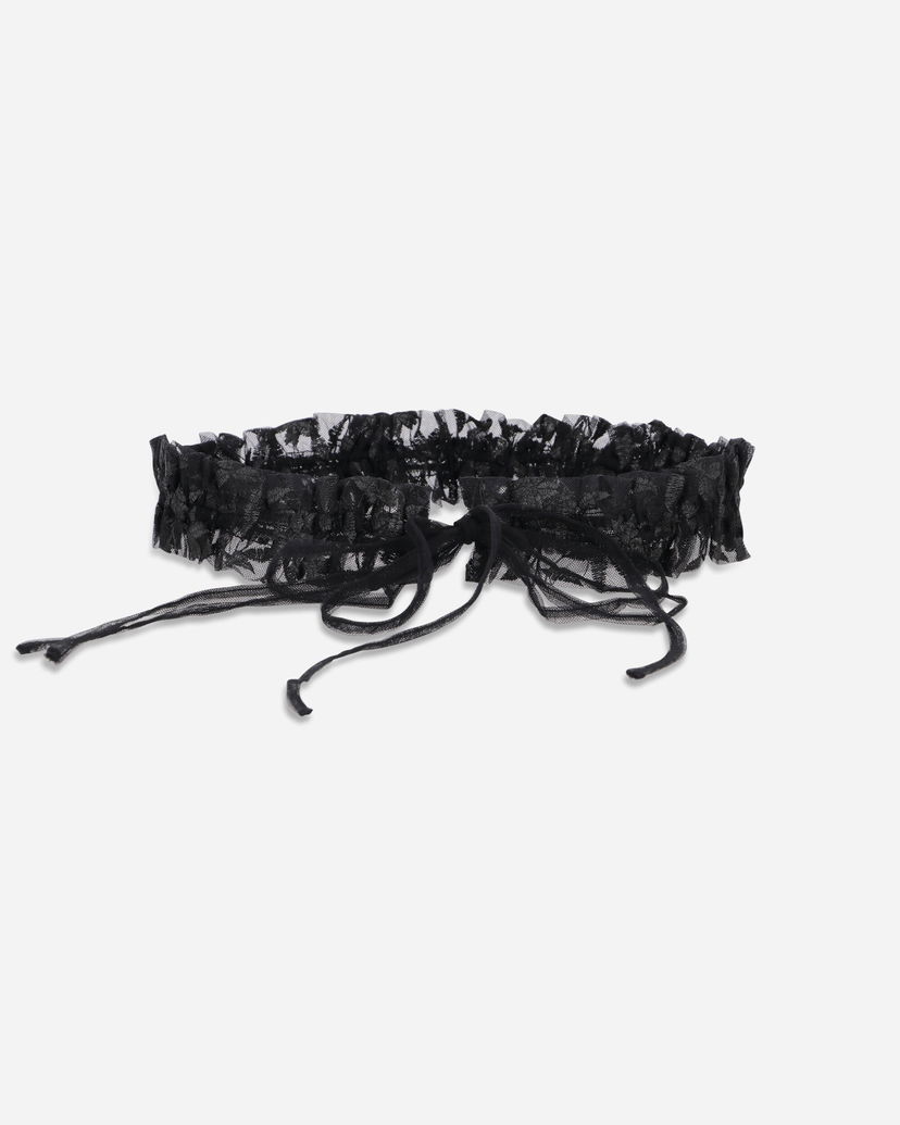 Bælter OpéraSPORT Coralie Lace Waist Belt with Ties Sort | A40FW25  4