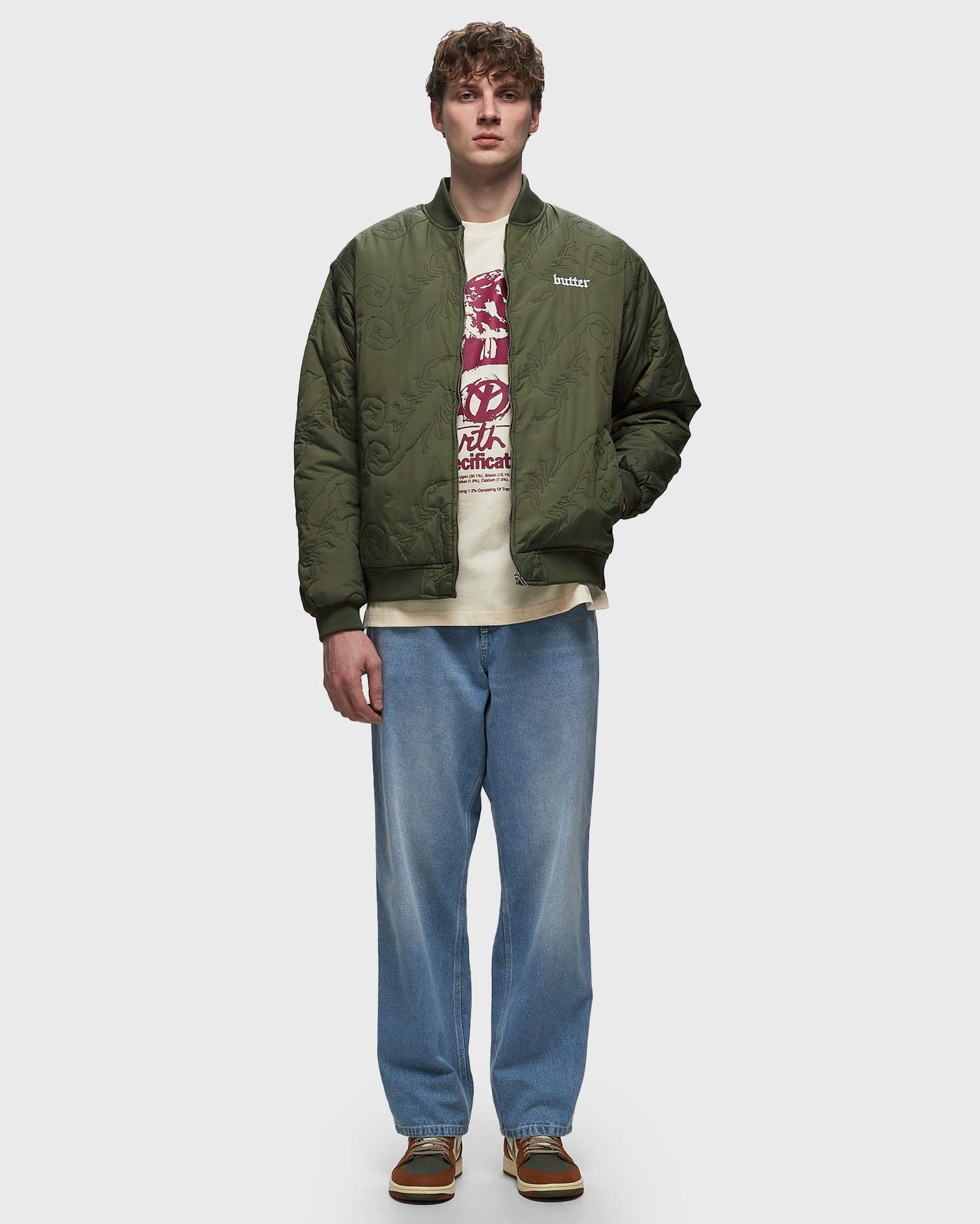 Bomberjakke Butter Goods Scorpion Jacket Grøn | P11106, 1