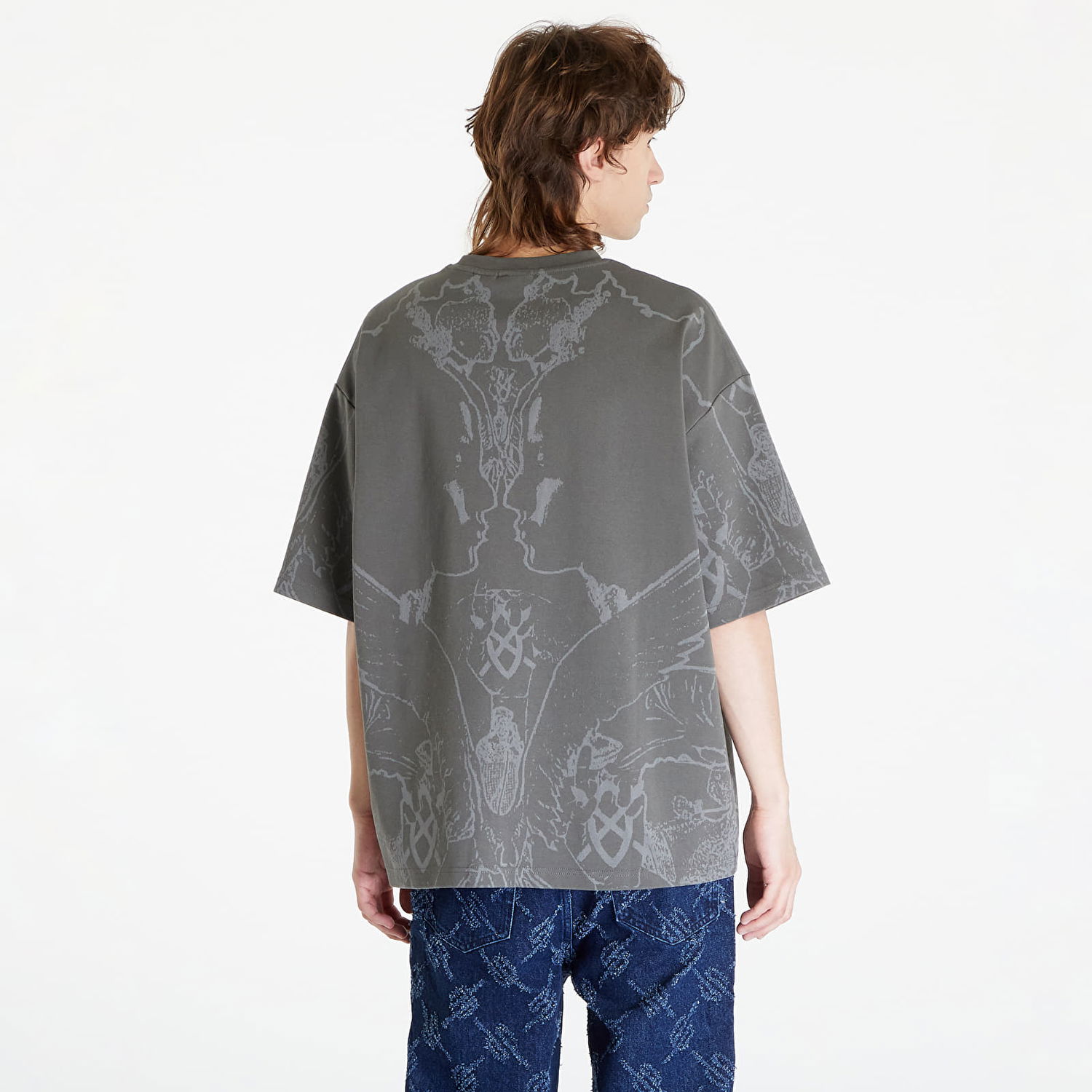 T-shirt DAILY PAPER Secret Rhythm Oversized Short Sleeve T-Shirt Grå | 2411129, 1