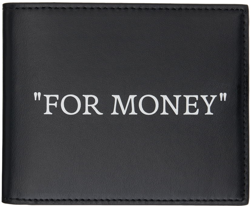 Tegnebog Off-White Black Quote Bifold Wallet Sort | OMNC074C99LEA0011001
