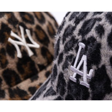 Kasket New Era Cosy Animal Snow Leopard Fleece 9FORTY LA Dodgers Adjustable Hat Grå | 60691313, 6
