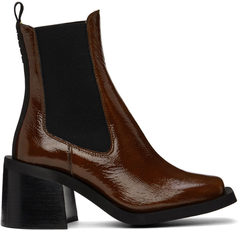 Sneakers og sko GANNI GANNI Heeled Chelsea Boots Brun | S1814