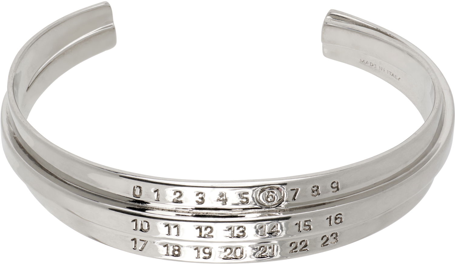 Armbånd Maison Margiela MM6 Maison Margiela Triple Logo Cuff Bracelet Metalisk | SM6UY0095 P6627, 0