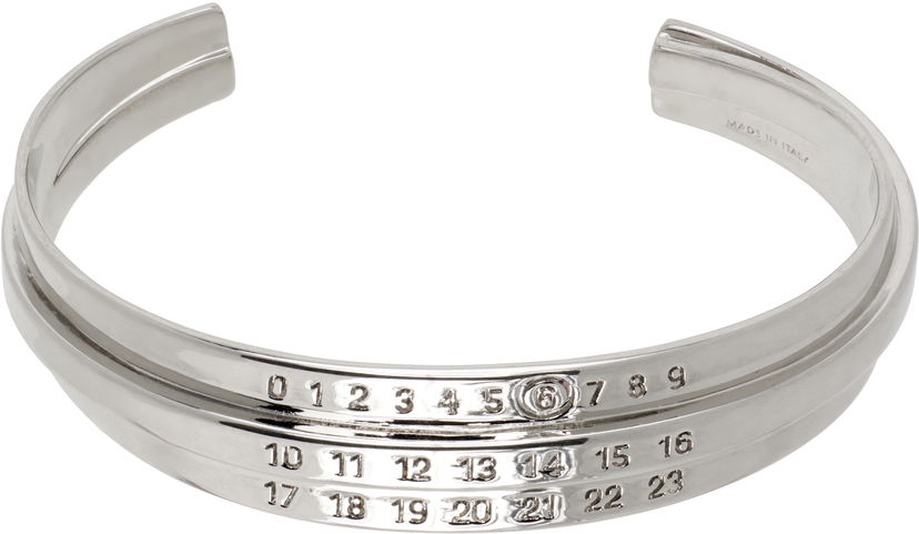 Armbånd Maison Margiela MM6 Maison Margiela Triple Logo Cuff Bracelet Metalisk | SM6UY0095 P6627