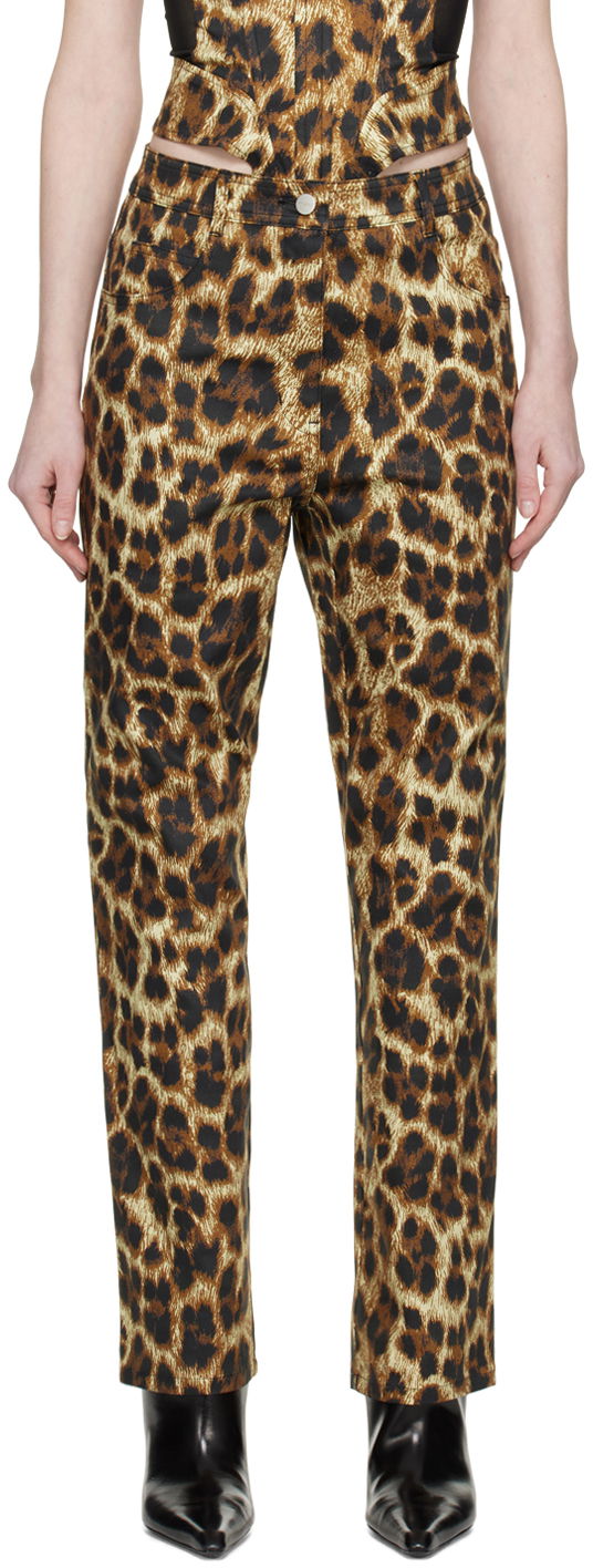 Jeans Miaou Miaou Junior Leopard Print Trousers Brun | 1010SCNIK, 0