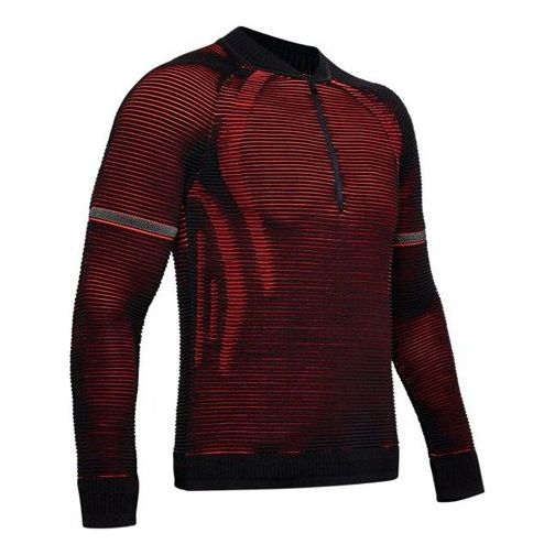 Sweater Under Armour IntelliKnit 2.0 Stripe Running Long Sleeve Shirt Rød | 1350090-001, 0