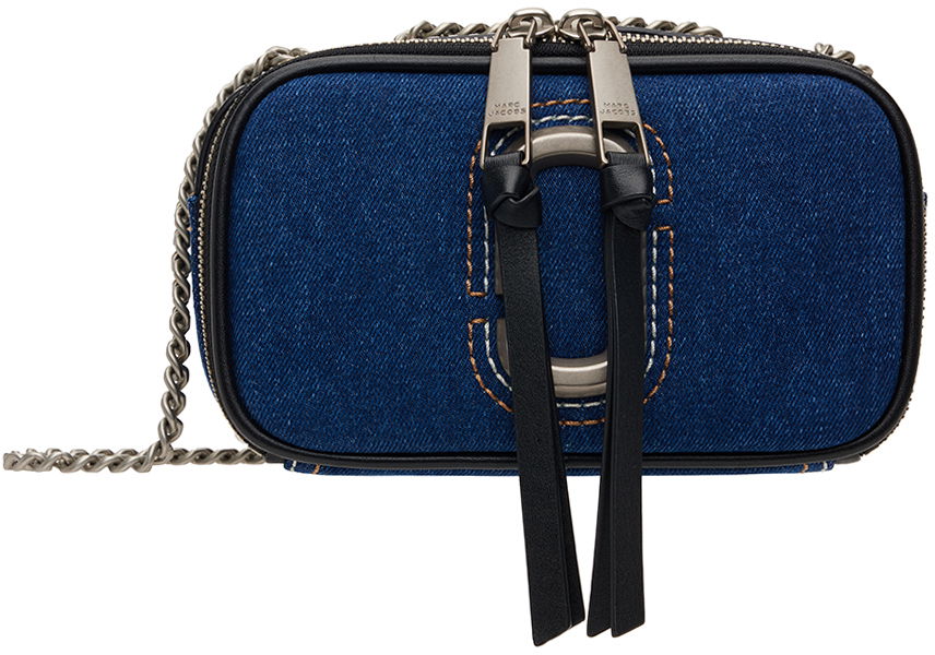 Skuldertaske Marc Jacobs Marc Jacobs 'The Denim Chain Snapshot' Crossbody Bag Blå | 2F4HCR027H05, 0