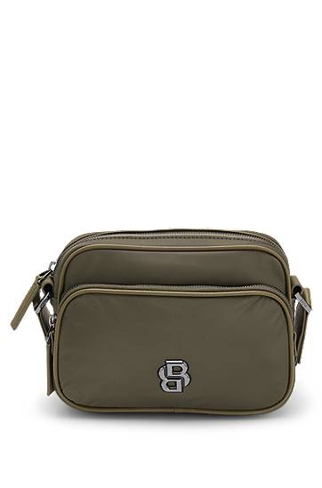 Håndtaske BOSS SELECTED BY SHOHEI OHTANI Crossbody Bag with Double B Monogram Grøn | 50516790, 0