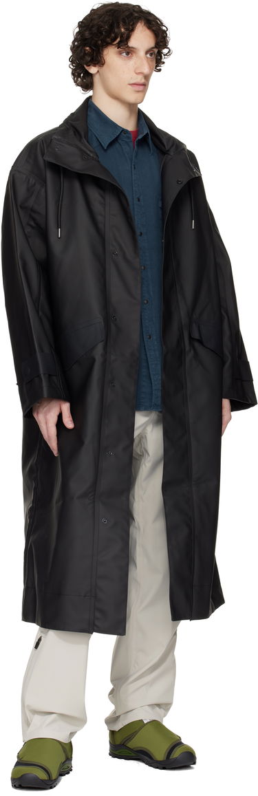 Regnfrakke Rains RAINS Vision Long Raincoat Sort | 17190, 3