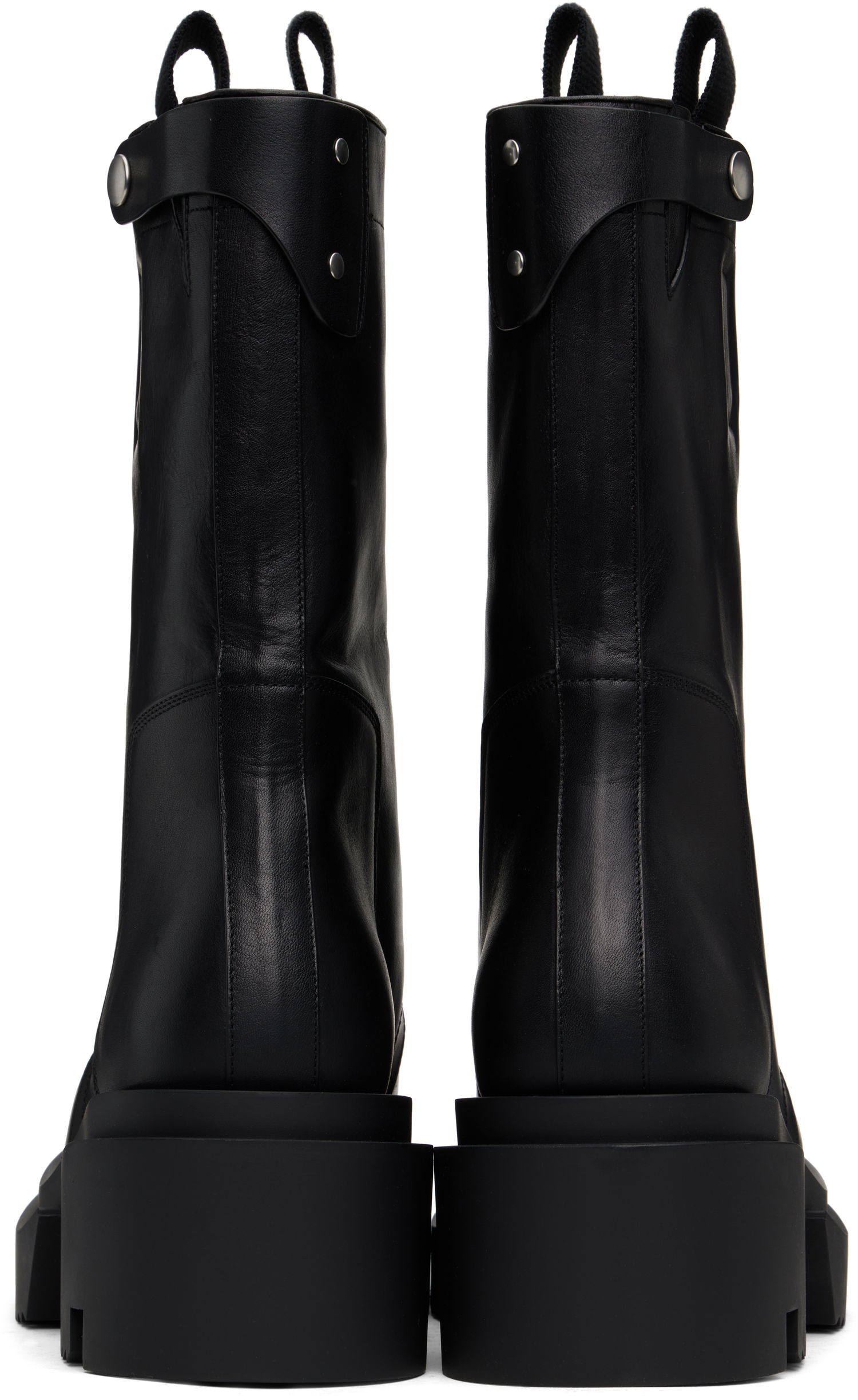 Tøj Rick Owens Rick Owens Hollywood Low Bogun Pull-On Boots Sort | RU01E5804 LOO, 1
