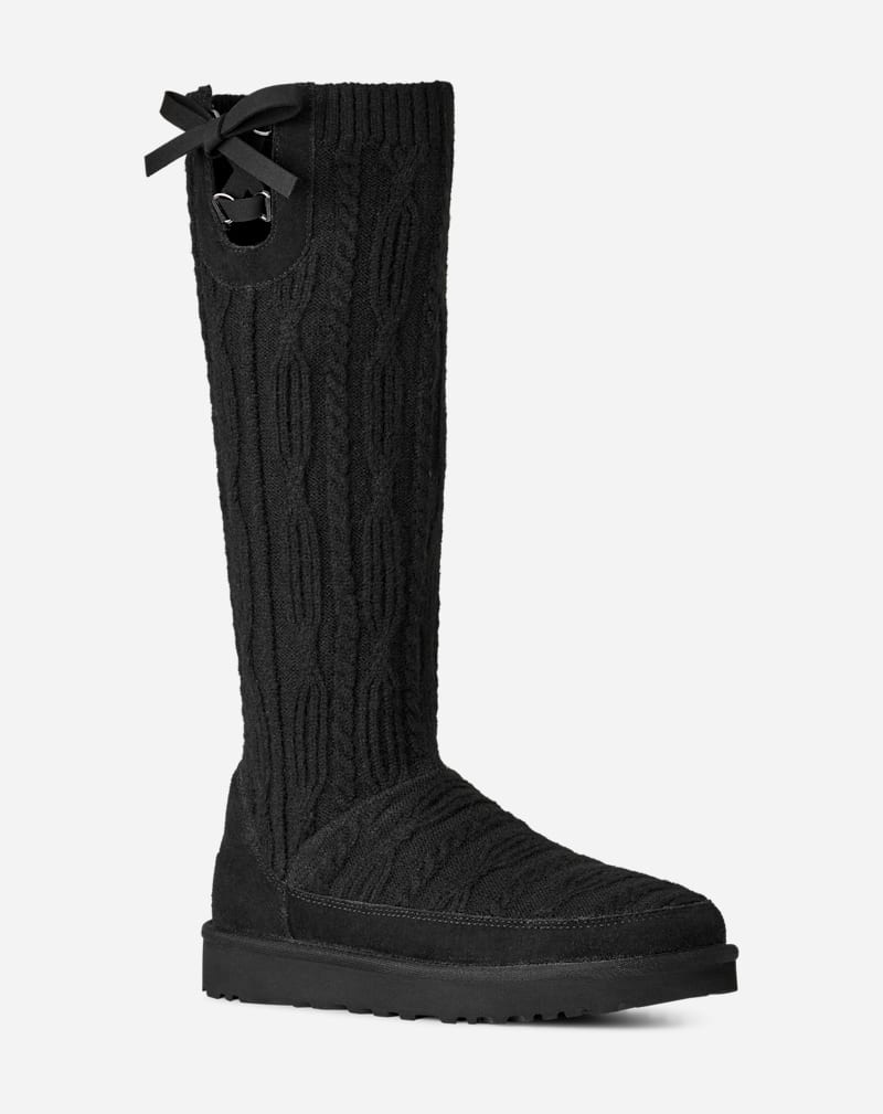 Sneakers og sko UGG Classic Tall Cabelle Knit Boots Sort | 1174579-BLK, 1