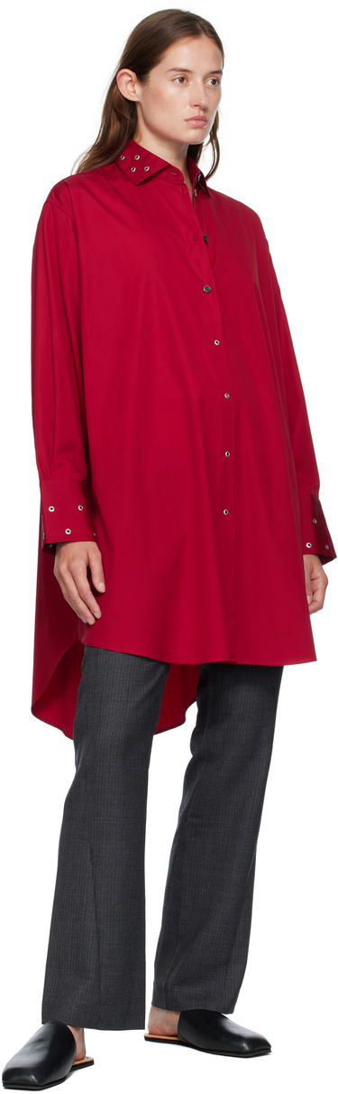 Kjole OUR LEGACY Frock Shirt Midi Dress Rød | W4257FL, 3
