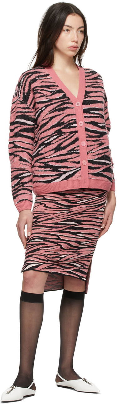 Nederdel Stella McCartney Stella McCartney Animal Pattern Midi Skirt Lyserød | 603673S2260, 3