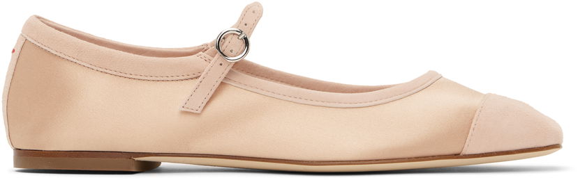Tilbehør Aeyde Aeyde Uma Satin Toe-Cap Ballerina Flats Lyserød | A11-FL-RKLS08FL169-SS25-960-067
