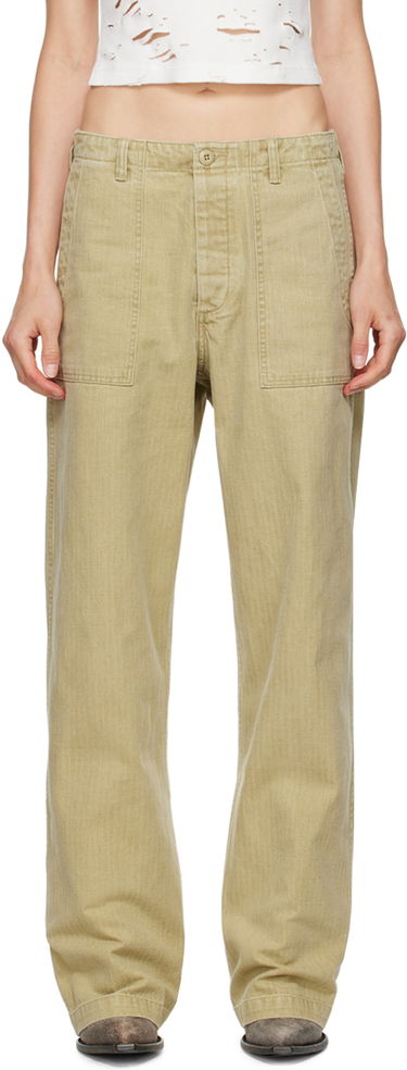 Bukser R13 R13 Wide Leg Trousers Beige | R13WR077-R381B, 0