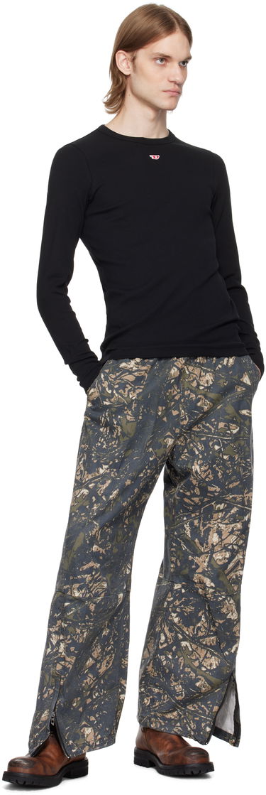 T-shirt Diesel Long Sleeve Ribbed T-Shirt Sort | A14951-0EJAI-9XX, 3