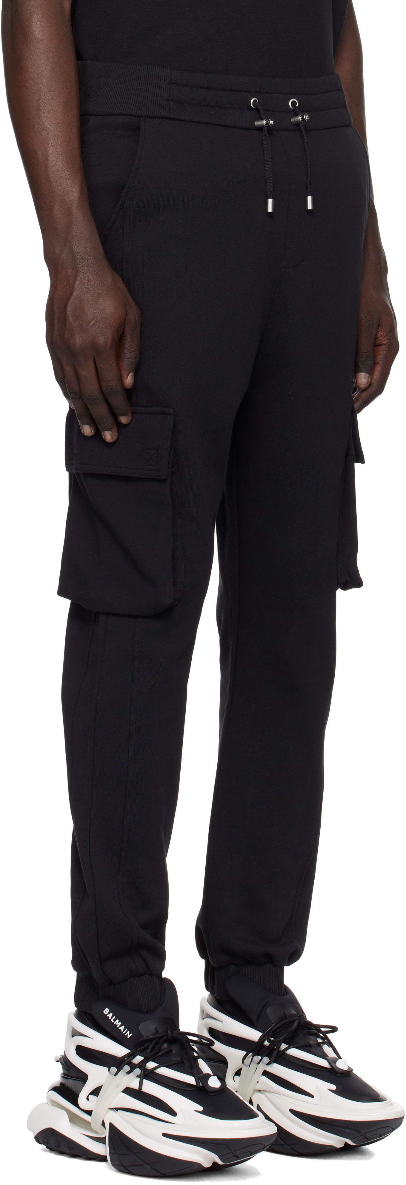 Joggingbukser Balmain Print Cargo Pants Sort | DH1OB295BC64, 1