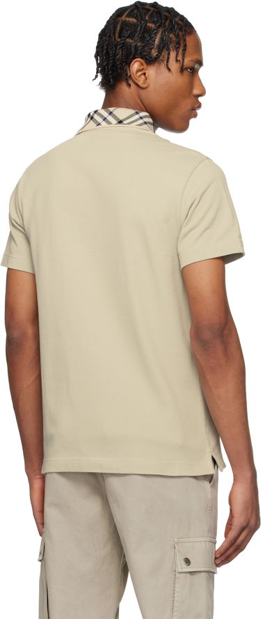 Polo skjorte Burberry Burberry Check Collar Cotton Polo Beige | 8103866, 2