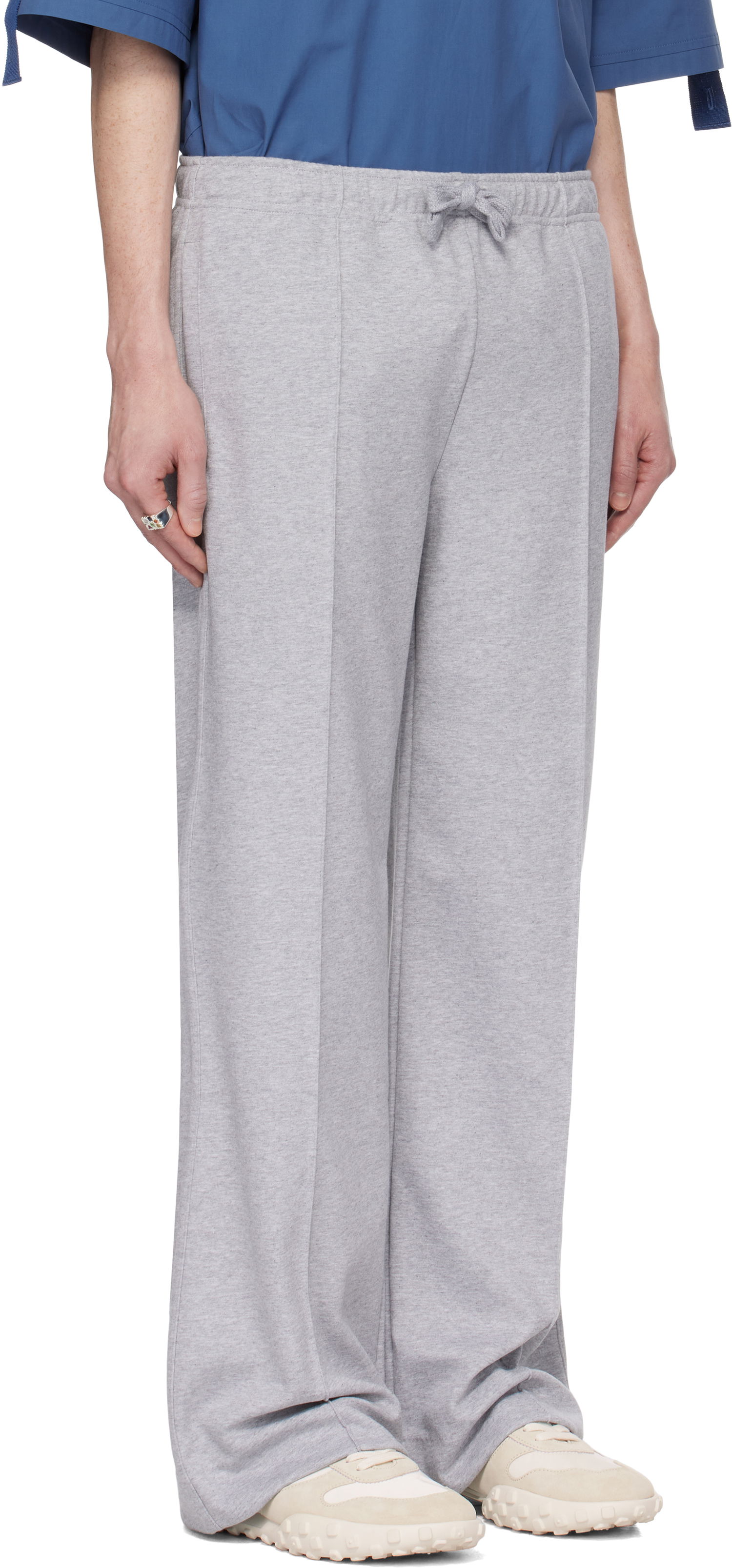 Joggingbukser JW Anderson JW Anderson Pintuck Sweatpants Grå | JR0051-PG1742, 1