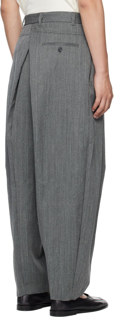 Bukser HED MAYNER Hed Mayner Pleated Wide-Leg Wool Trousers Grå | HMMB30042A-HB103, 2