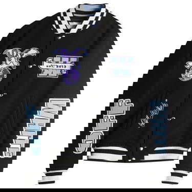 Bomberjakke Off-White Off-White Eagle Wool Varsity Jacket, Size Small Sort | OMEH053S25FAB0011049, 1