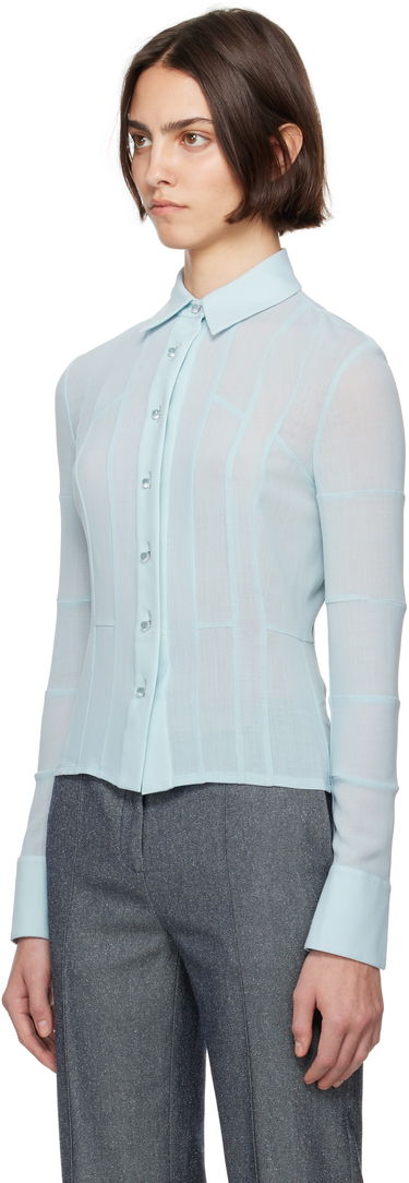 Skjorte Tory Burch Tory Burch Button Down Shirt Blå | 173622-435, 3