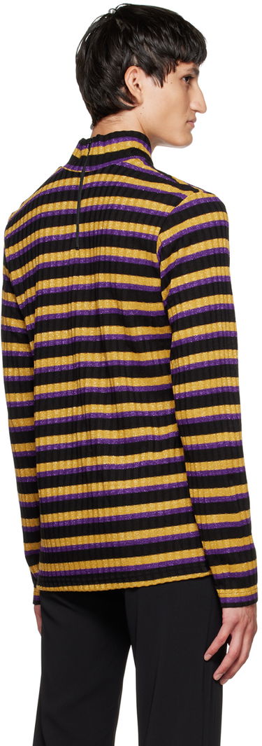 T-shirt Anna Sui Striped Long Sleeve T-Shirt Sort | M722G20, 2
