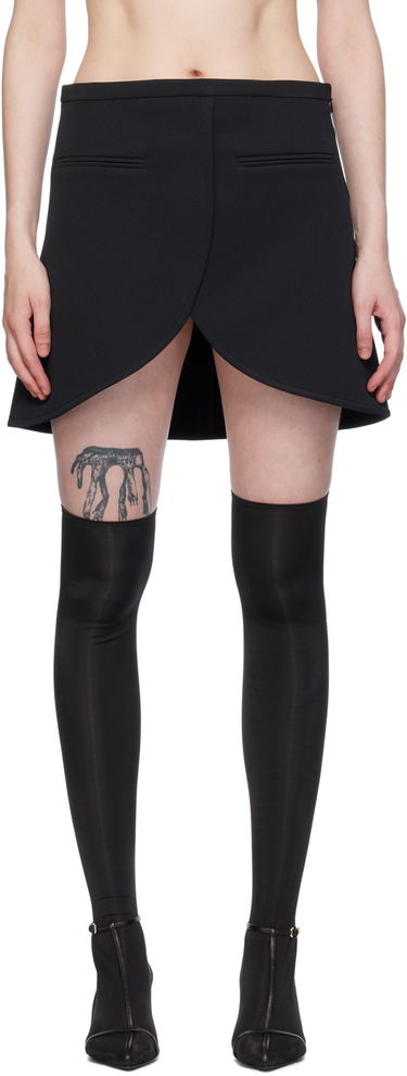 Nederdel Courrèges Ellipse Black Scuba Mini Skirt Sort | 224CJU171PL0007, 0