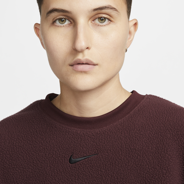 Sweatshirt Nike Plush Mod Crop Crew-Neck Sweatshirt Bourgogne | DQ6844-652, 3