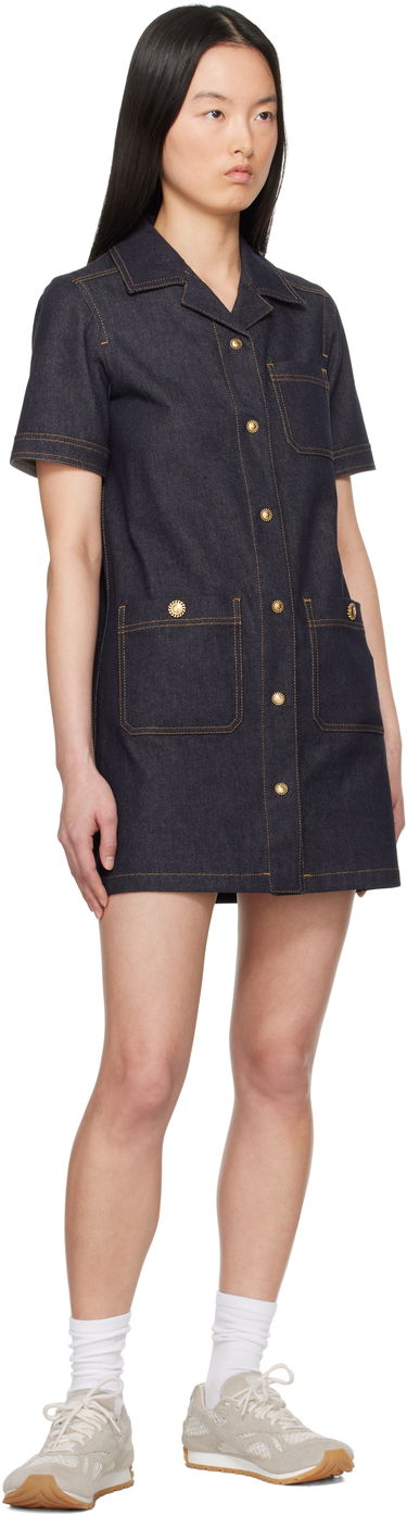 Kjole Moncler Moncler Denim Shirt Dress Blå | K10932G00007597BH, 4