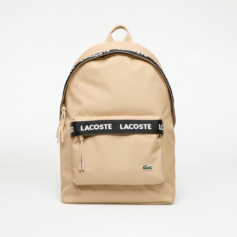 Rygsæk Lacoste Lacoste Tape Viennois Backpack Beige | NU4685NZ Q94