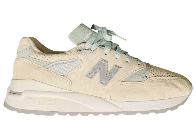 Sneakers og sko New Balance 998 NRML Angora Mint Cream Metallic Silver Beige | US998MPR, 0
