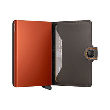 Tegnebog Secrid Miniwallet - Matte - Truffle & Orange Sort | MM-Truffle-Orange, 1