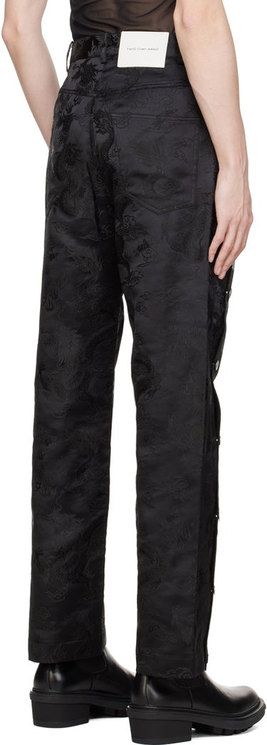 Bukser Feng Chen Wang Feng Chen Wang Dragon Jacquard Trousers Sort | FUS17TR12, 2