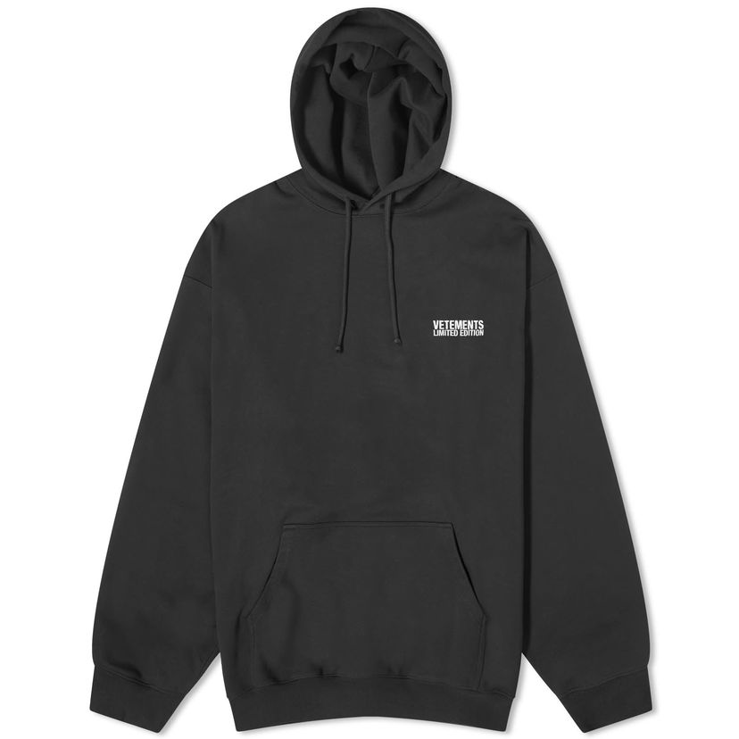 Sweatshirt VETEMENTS Embroidered Logo Hoodie Sort | UE64HD300B