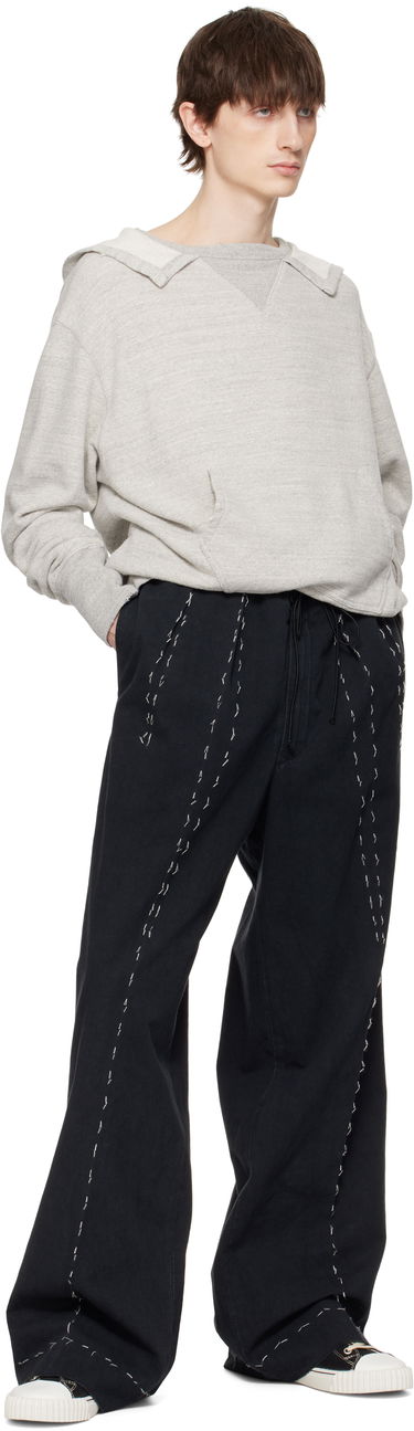 Bukser Maison Margiela Maison Margiela Work-In-Progress Stitch Detail Trousers Sort | S50KA0664 M35295, 3
