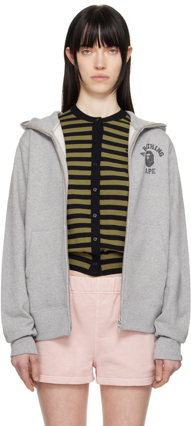 Sweatshirt BAPE A Bathing Ape Over Print Full Zip Hoodie Grå | 001ZPK801002M, 0