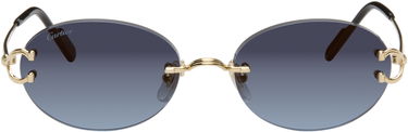 Solbriller Cartier C de Cartier Rimless Oval Gradient Sunglasses Blå | CT0551S-002, 0