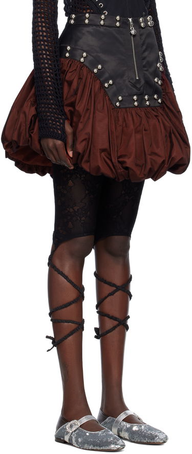 Nederdel Chopova Lowena Chopova Lowena Backtuck Miniskirt Brun | 3251, 1