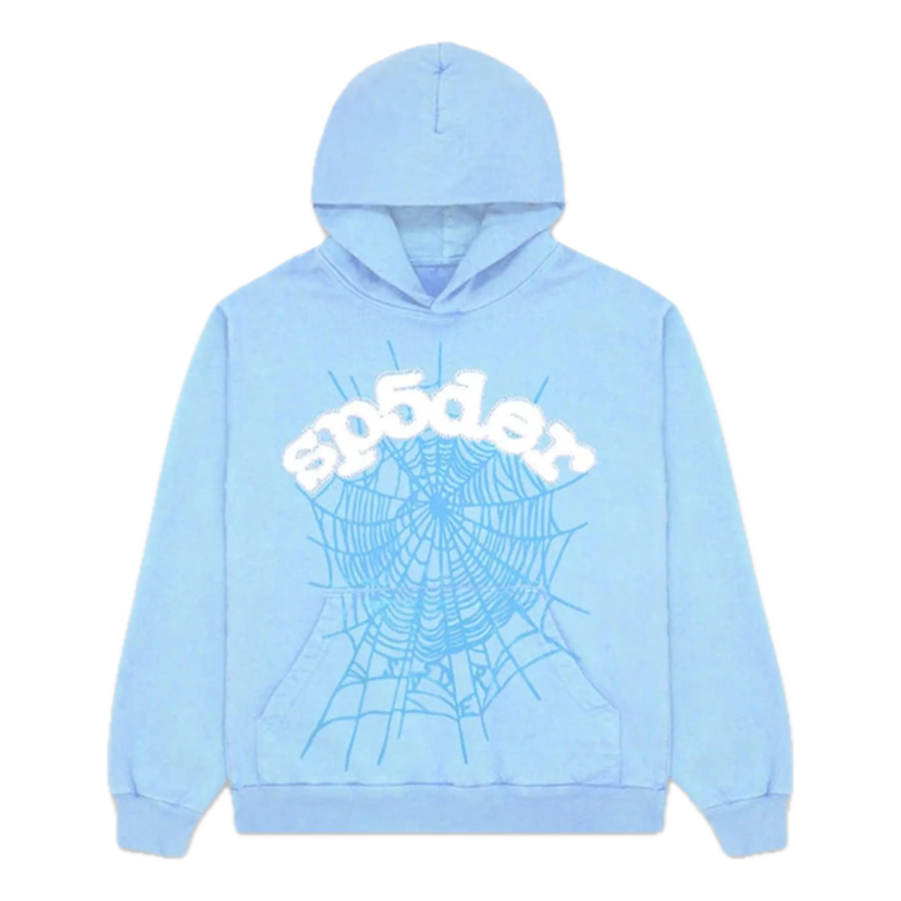 Sweatshirt Sp5der Sp5der Web Hoodie Blå | SP5-8D-WEB-HBB