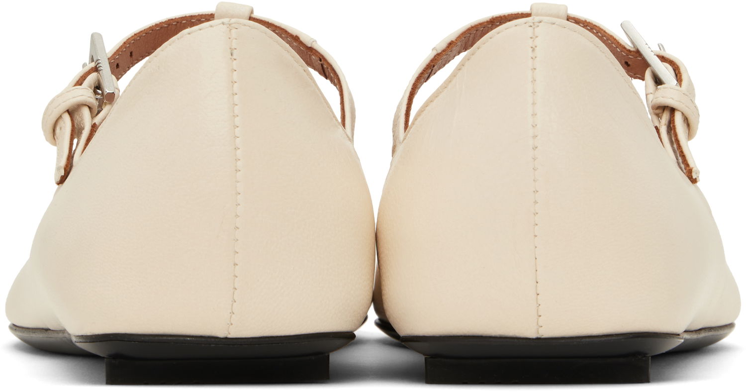 Tøj The Attico Attico Juno Ballerina Flats Beige | 250WSH00858 LBT116AA, 1