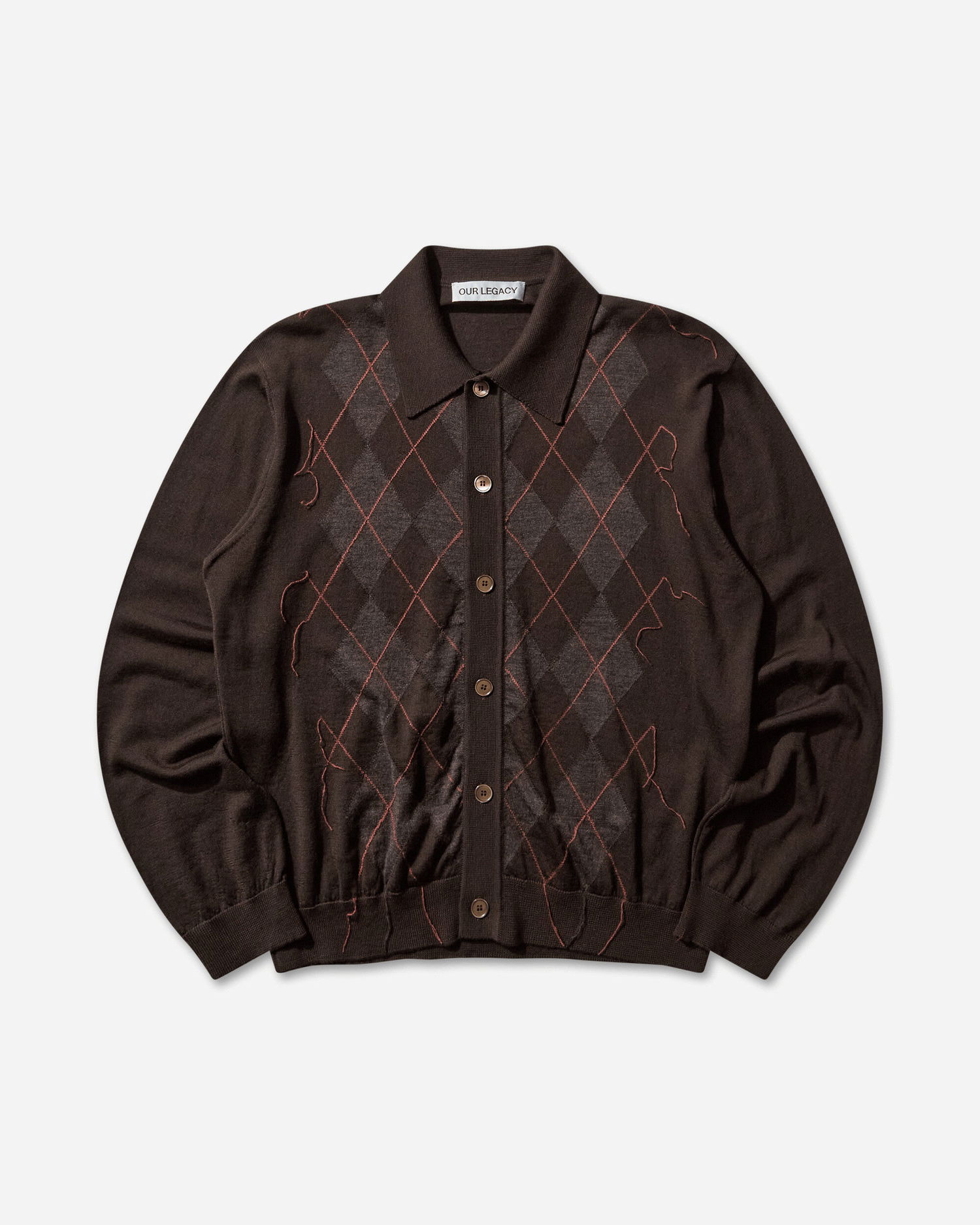 Polo skjorte OUR LEGACY Evening Polo Argyle Brun | M4253EP 001, 1