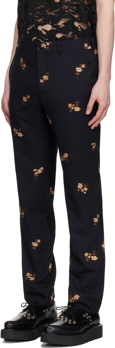 Bukser Comme des Garçons Comme des Garçons Homme Plus Floral Embroidered Cropped Trousers Sort | PO-P013-051, 3