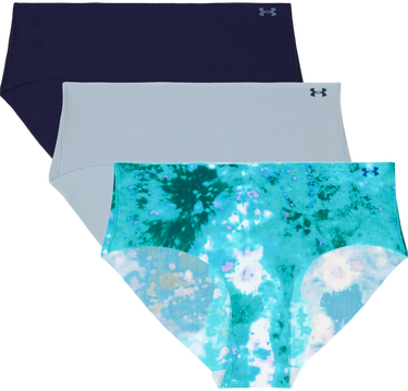Trusser Under Armour Pure Stretch Printed No Show Hipster Panties Blå | 1383896-100, 2