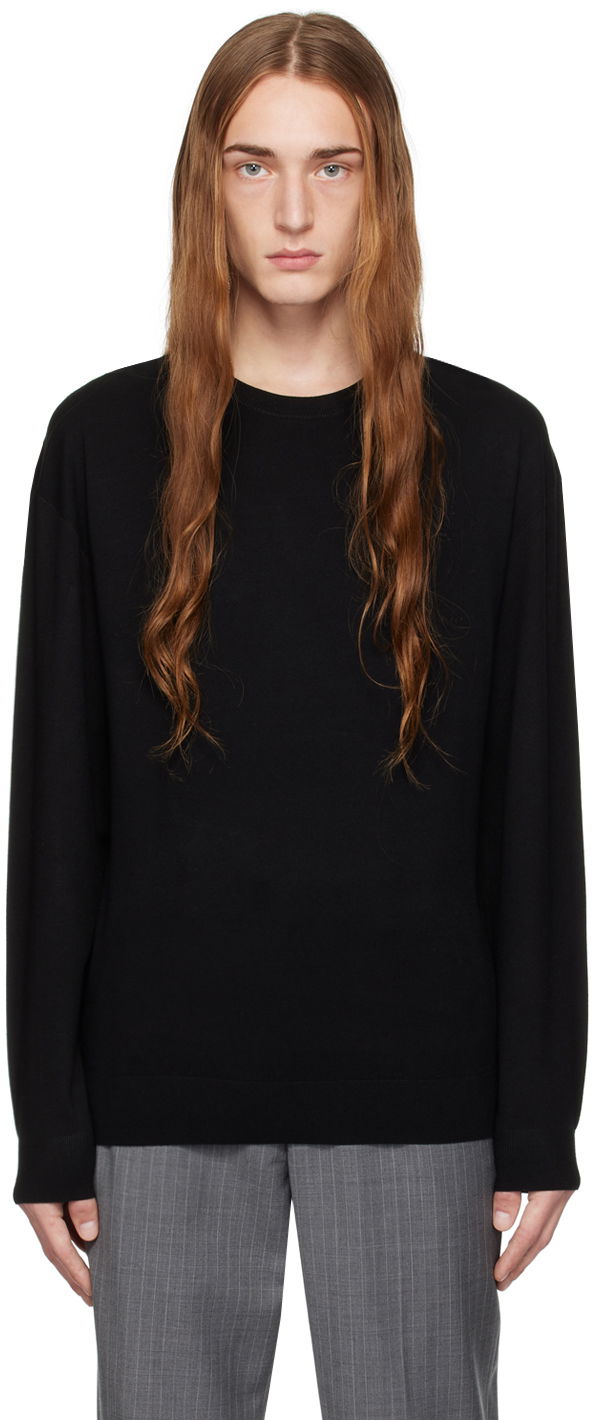 Sweater Helmut Lang Helmut Lang Seamed Sweater Sort | N09HM705