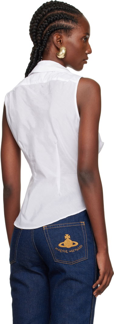 Skjorte Vivienne Westwood Vivienne Westwood Drunken Sleeveless Shirt Hvid | 15010067-W012U-, 2