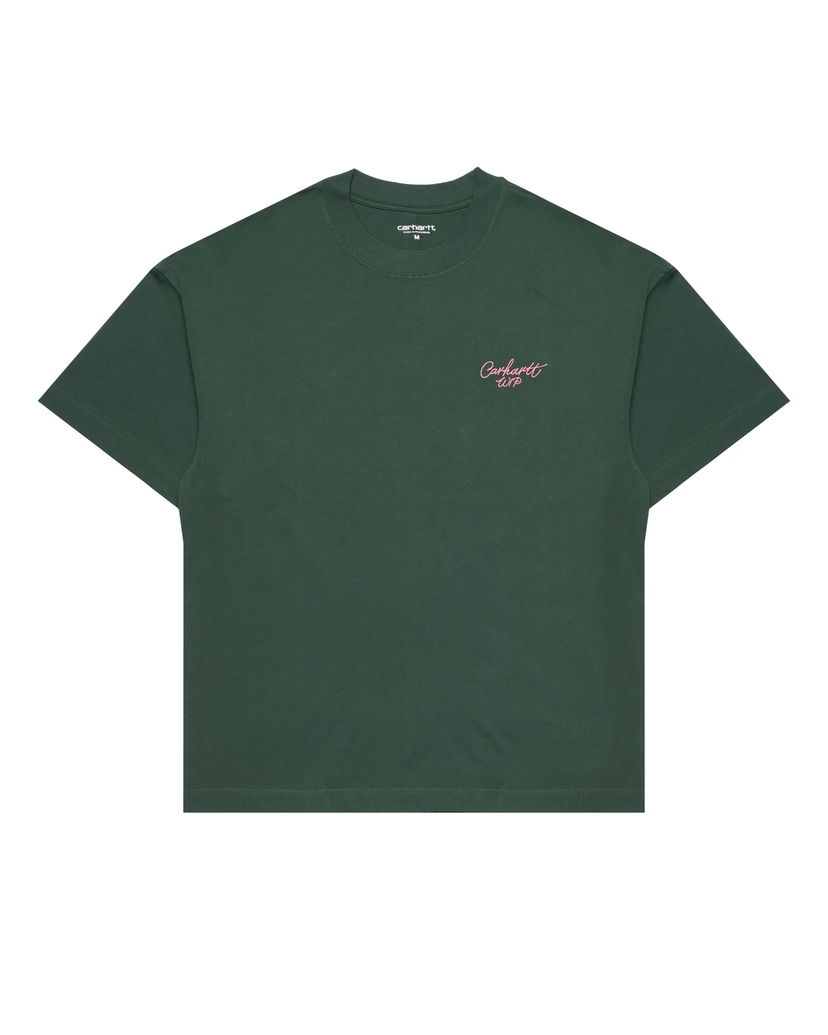 T-shirt Carhartt WIP Signature Script T-Shirt Grøn | I033828.2JFXX