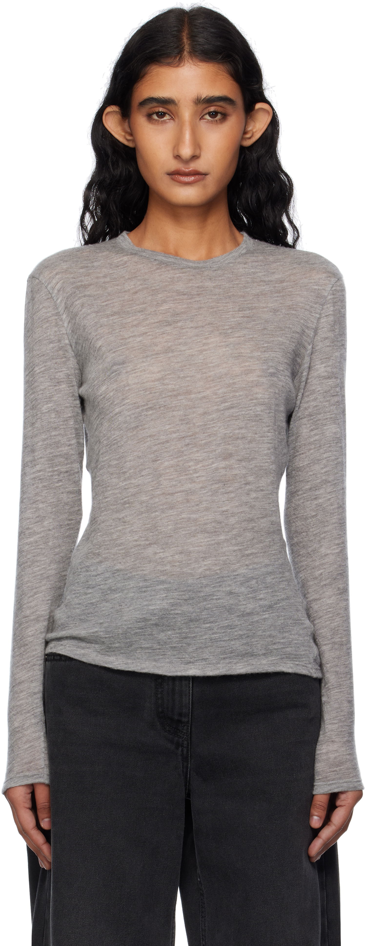 Sweater The Row The Row Iverness Long Sleeve Sweater Grå | 5590-K52, 0