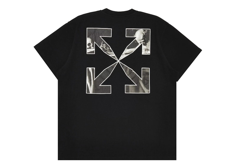 T-shirt Off-White Caravag Arrow Over T-Shirt Black Sort | OMAA038C99JER0051001