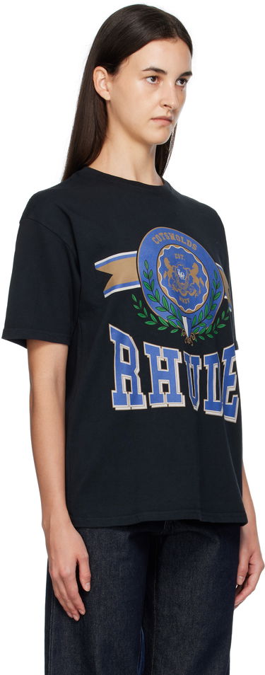T-shirt Rhude Rhude 'Cotswold' Crest Graphic Tee Sort | RHPF25TT06012, 4
